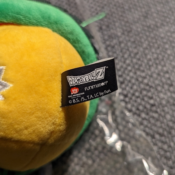 Dragon Ball Z Plush Keychain Charm Shenron Around Yellow Ball w Red Stars - Picture 2 of 2